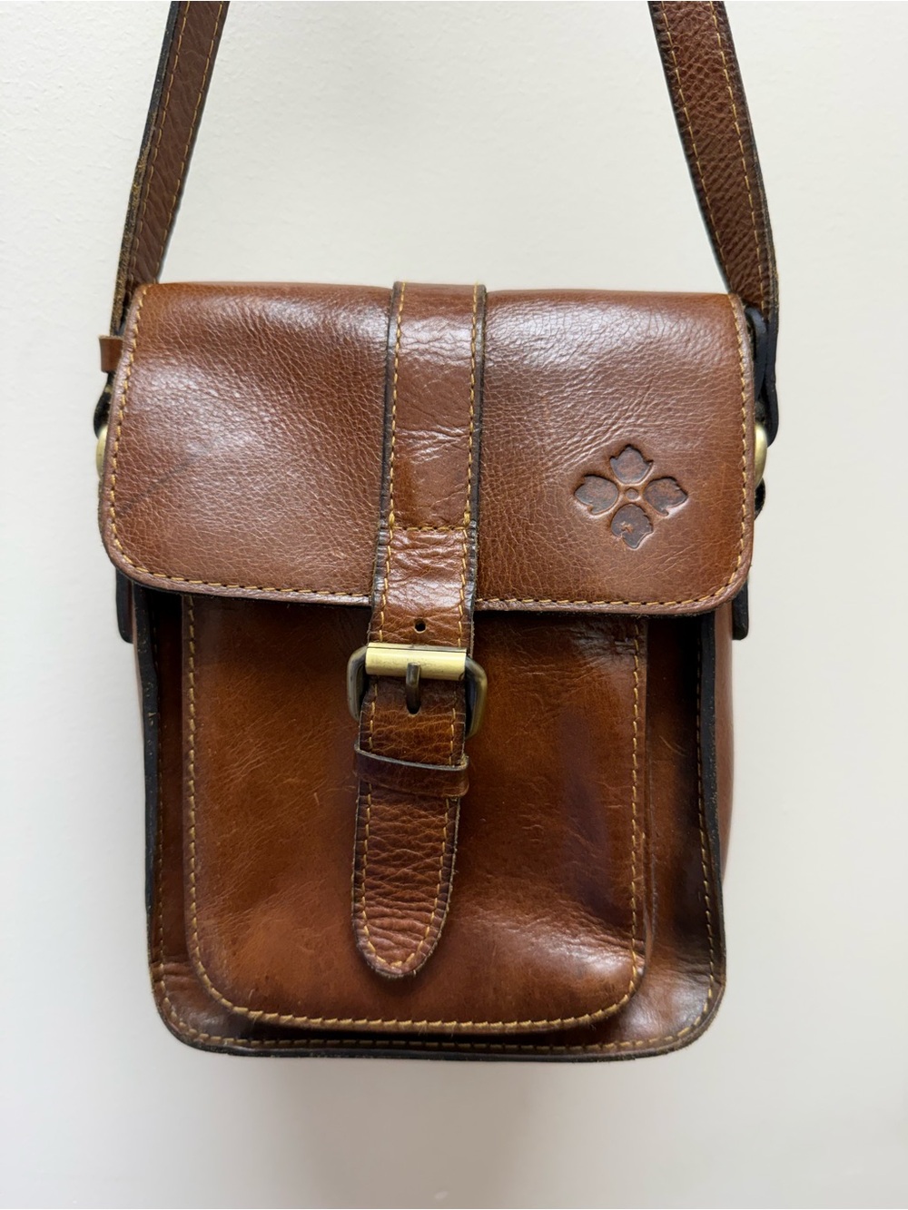Patricia Nash Brown Leather Messenger Crossbody